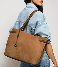 AIMEE Gramercy Oversized Suede Tote Bag