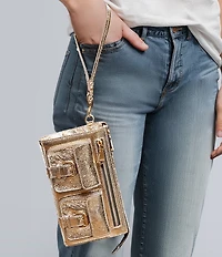 AIMEE Saddle Up Metallic Cargo Wristlet