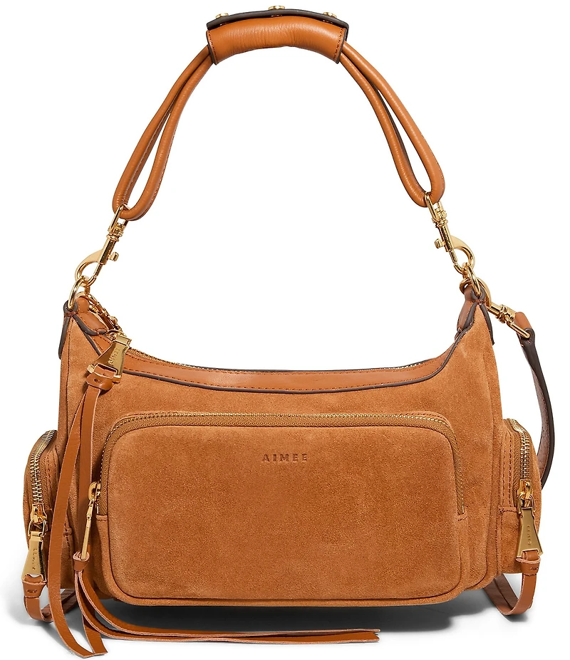 AIMEE Away We Go Suede Convertible Crossbody Shoulder Bag