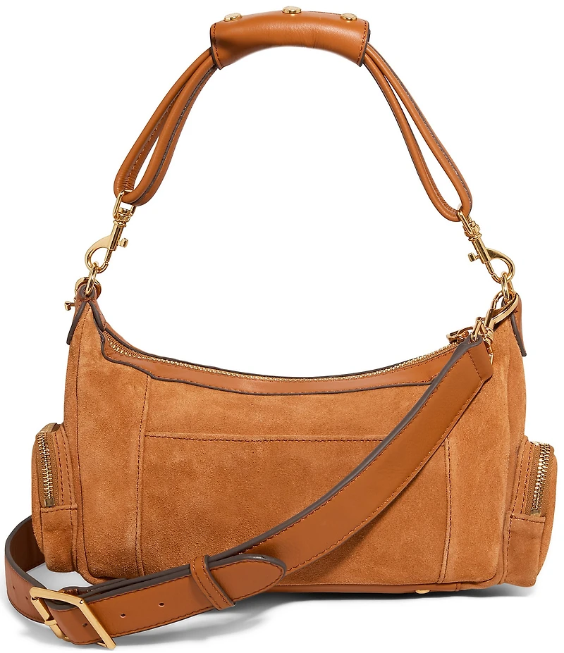 AIMEE Away We Go Suede Convertible Crossbody Shoulder Bag
