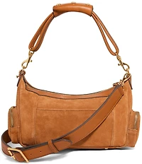 AIMEE Away We Go Suede Convertible Crossbody Shoulder Bag