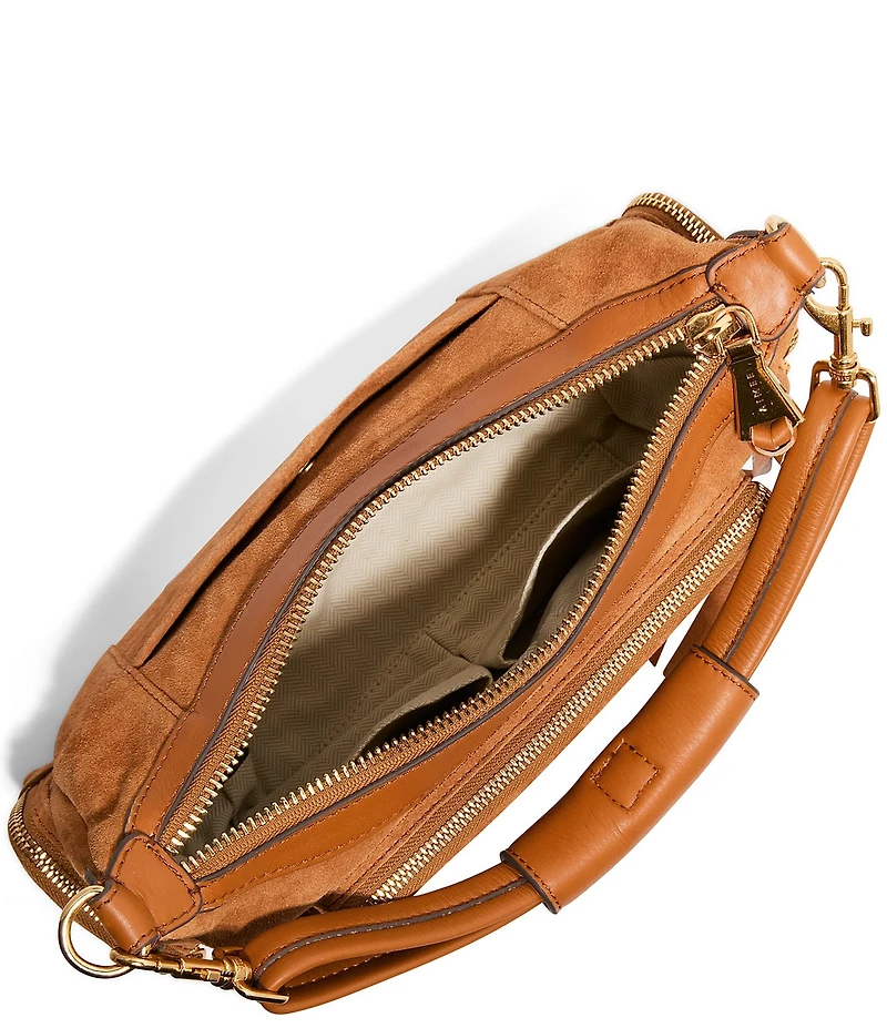 AIMEE Away We Go Suede Convertible Crossbody Shoulder Bag