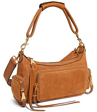 AIMEE Away We Go Suede Convertible Crossbody Shoulder Bag
