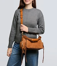 AIMEE Away We Go Suede Convertible Crossbody Shoulder Bag