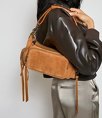 AIMEE Away We Go Suede Convertible Crossbody Shoulder Bag