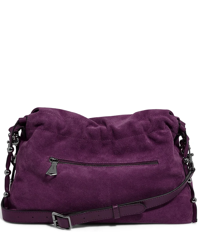 AIMEE Lennon Chain Charm Suede Shoulder Bag