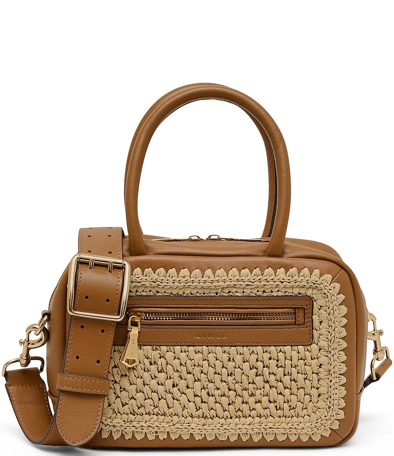 AIMEE Ritual Woven Mid Top Handle Satchel Bag