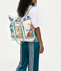 AIMEE Wonder Embroidered Convertible Canvas Tote Bag