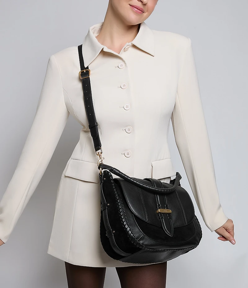 AIMEE Willow Western Suede Convertible Shoulder Bag