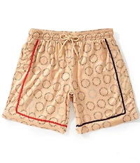 AKOO Clear Port Printed 8#double; Inseam Shorts