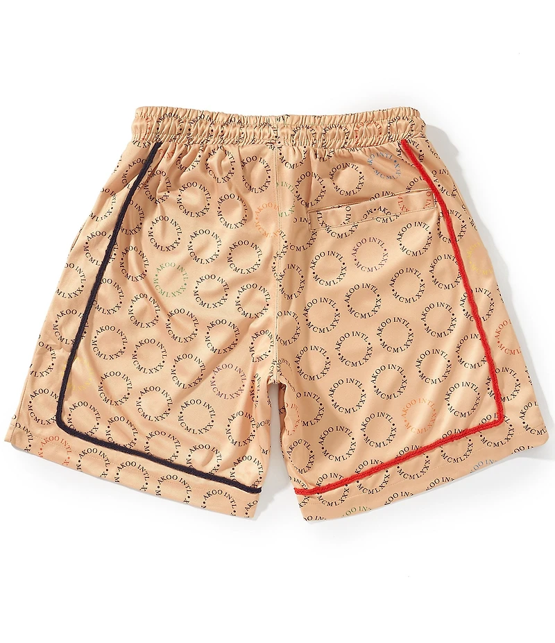 AKOO Clear Port Printed 8#double; Inseam Shorts
