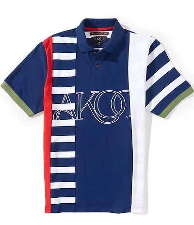 AKOO Coppin Color Blocked Short Sleeve Polo