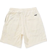 AKOO Link Jacquard Adjustable Elastic Waist Relaxed Fit Shorts