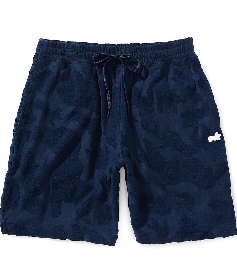 AKOO Link Jacquard Adjustable Elastic Waist Relaxed Fit Shorts