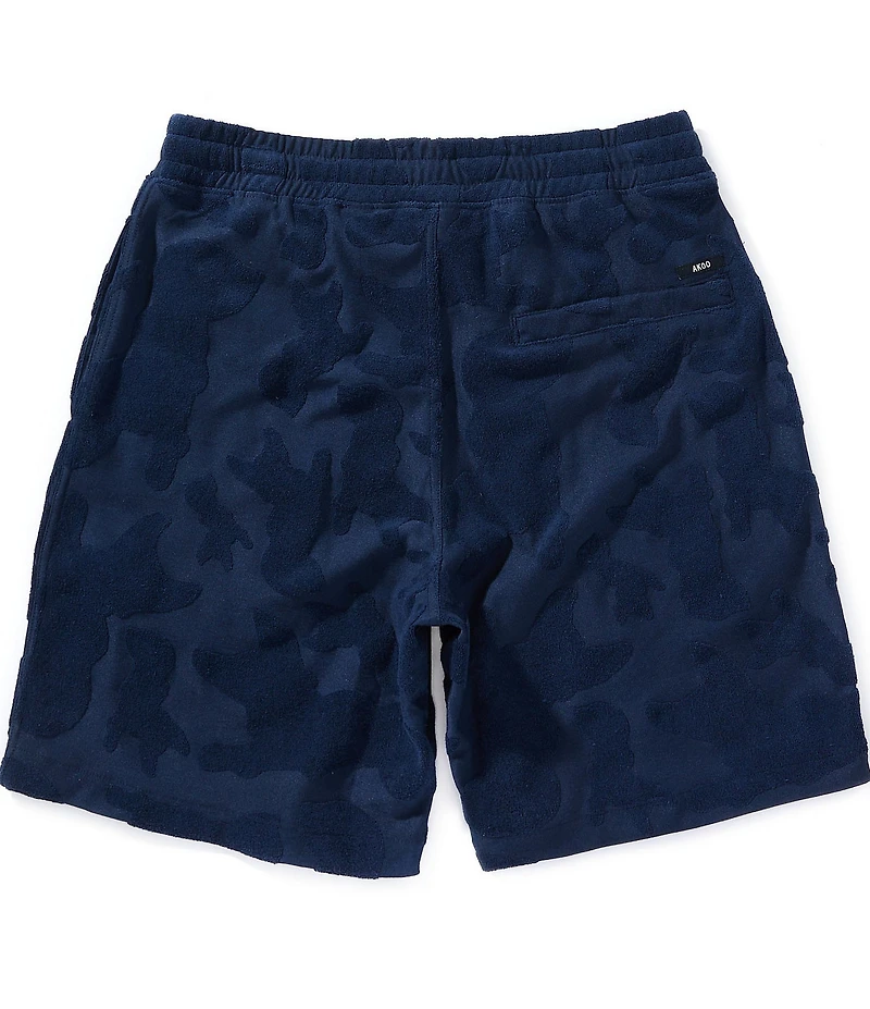 AKOO Link Jacquard Adjustable Elastic Waist Relaxed Fit Shorts