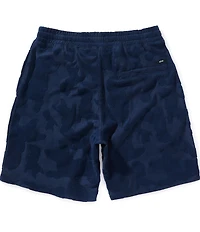 AKOO Link Jacquard Adjustable Elastic Waist Relaxed Fit Shorts