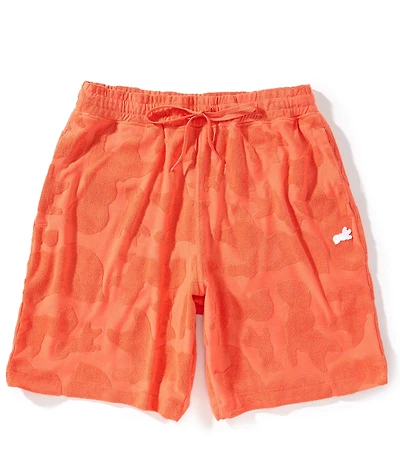 AKOO Link Jacquard Adjustable Elastic Waist Relaxed Fit Shorts
