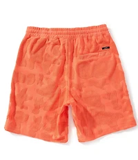 AKOO Link Jacquard Adjustable Elastic Waist Relaxed Fit Shorts