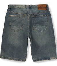 AKOO Marvin Multi Pocket Riveted Denim Shorts