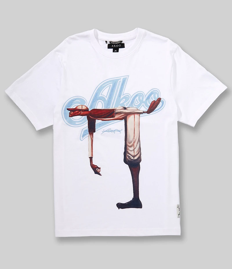 AKOO Short Sleeve Frank Morrison Collection No Hitter Crew Neck T-Shirt