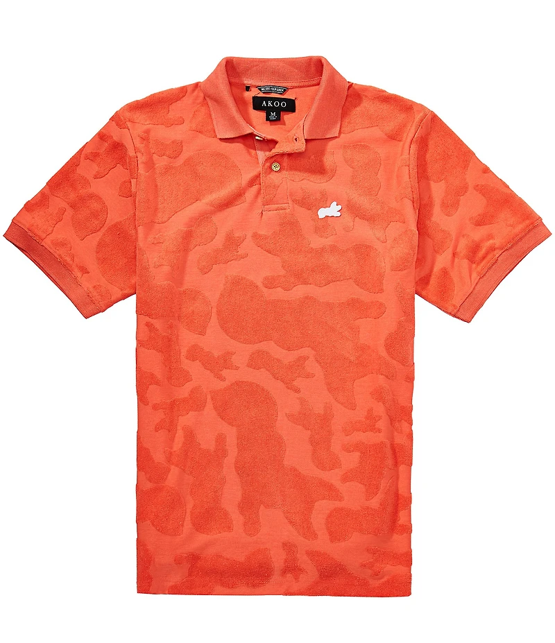AKOO Connect Jacquard Short Sleeve Standard Fit Polo Shirt