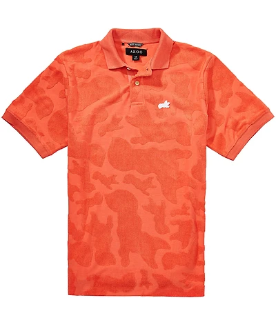 AKOO Connect Jacquard Short Sleeve Standard Fit Polo Shirt