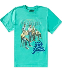 AKOO Short Sleeve Standard Fit Crew Neck Music Fest T-Shirt