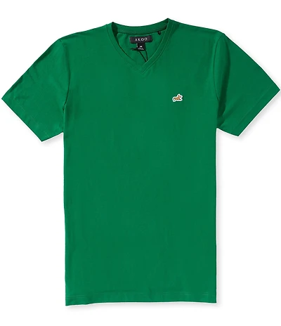 AKOO Fox V-Neck Short Sleeve Knit Out T-Shirt