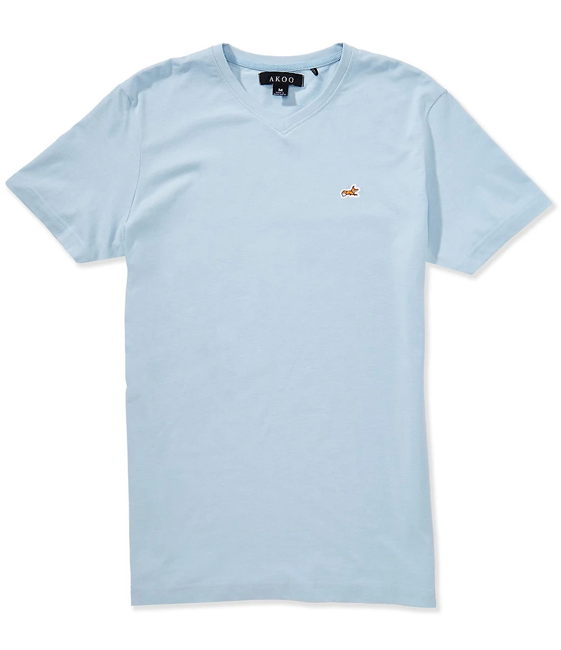 AKOO V-Neck Short Sleeve Knit Out Fox T-Shirt