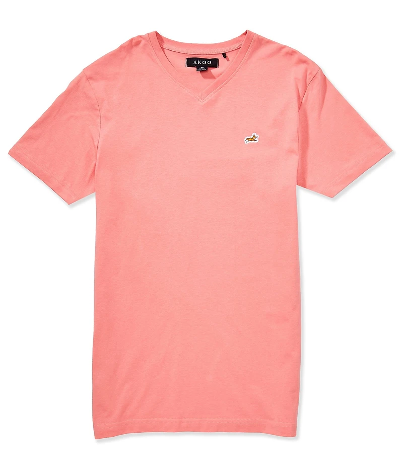 AKOO V-Neck Short Sleeve Knit Out Fox T-Shirt