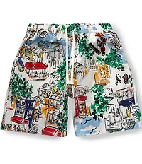 AKOO Vista Adjustable Elastic Waist Standard Fit Shorts