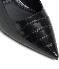 ALDO Adan Croco Embossed Leather Slingback Pumps