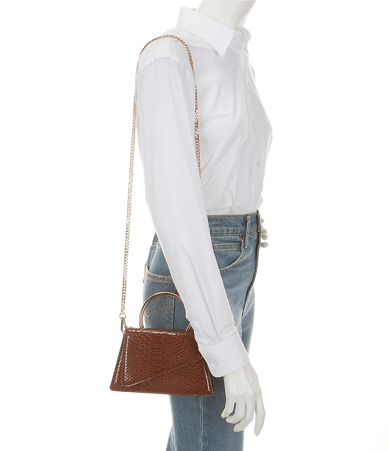 ALDO Aellax Small Snake Print Top Handle Satchel Bag