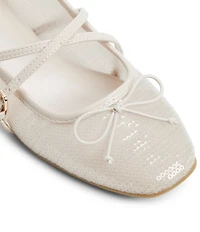 ALDO Amberlee Sequin Cross Strap Bow Detail Ballet Flats