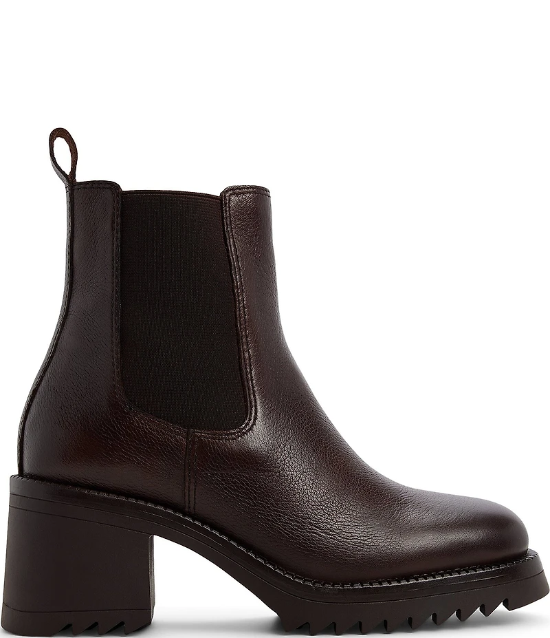 ALDO Anneliese Leather Chelsea Block Heel Booties
