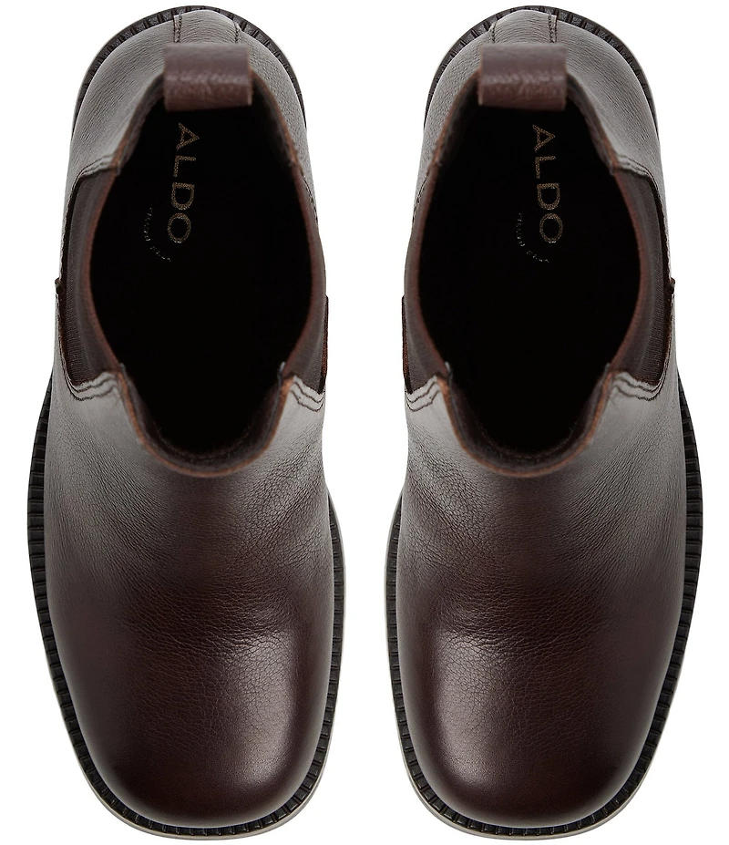 ALDO Anneliese Leather Chelsea Block Heel Booties