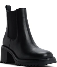 ALDO Anneliese Leather Chelsea Block Heel Booties