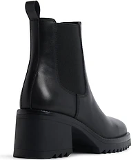 ALDO Anneliese Leather Chelsea Block Heel Booties