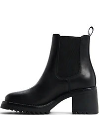 ALDO Anneliese Leather Chelsea Block Heel Booties