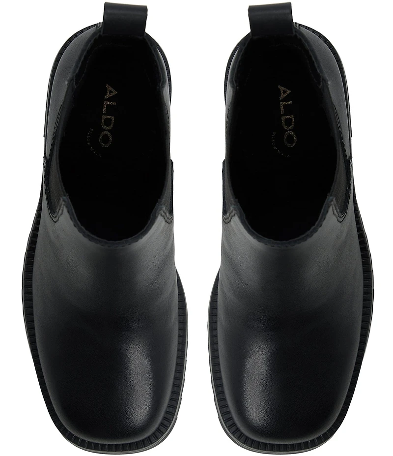 ALDO Anneliese Leather Chelsea Block Heel Booties