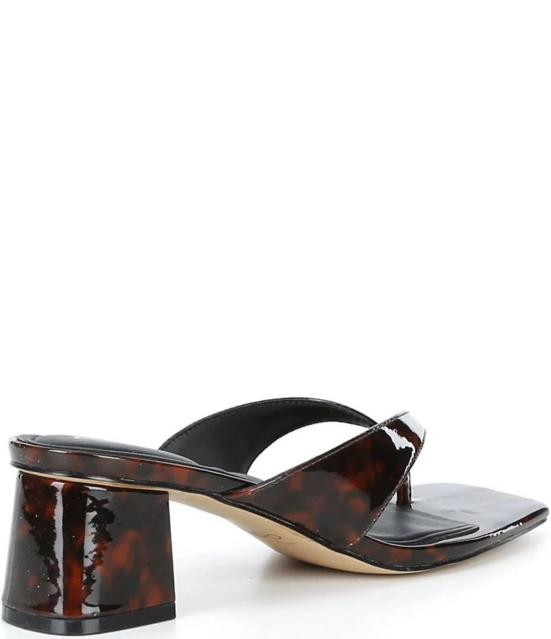 ALDO Antonina Tortoise Print Patent Thong Dress Sandals