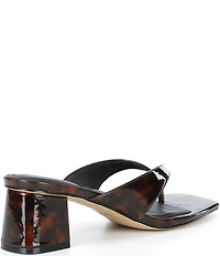 ALDO Antonina Tortoise Print Patent Thong Dress Sandals