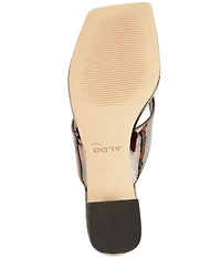 ALDO Antonina Tortoise Print Patent Thong Dress Sandals