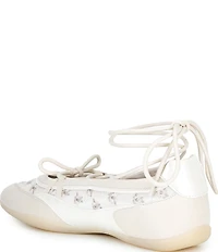 ALDO Arabelia Floral Embroidery Ankle Wrap Sneakerinas