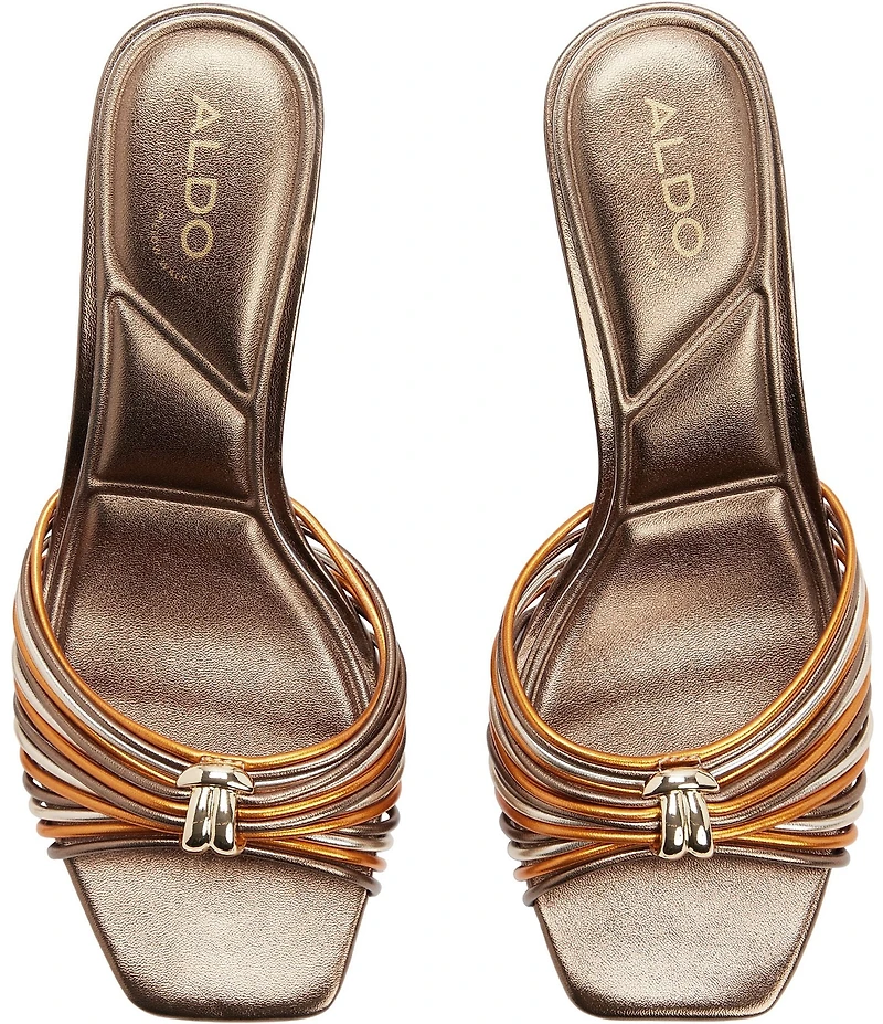 ALDO Arianne Metallic Strappy Square Toe Dress Sandals
