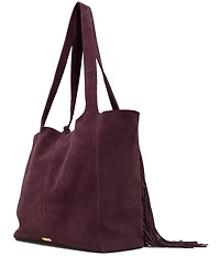 ALDO Arrow Large Suede Fringe Slouchy Tote Bag