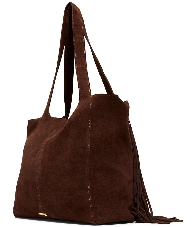 ALDO Arrow Large Suede Fringe Slouchy Tote Bag