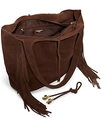 ALDO Arrow Large Suede Fringe Slouchy Tote Bag