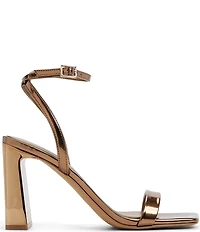 ALDO Azzira Metallic Mirror Patent Square Toe Dress Sandals