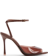 ALDO Belen Tinted Vinyl Ankle Strap Pointed Toe Dress Sandals